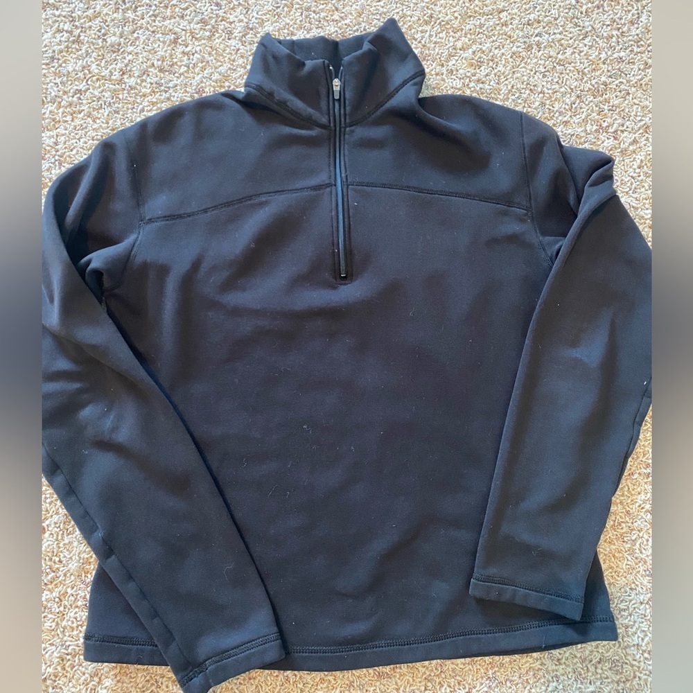 Patagonia Women's Black Capilene Thermal 1/4 Zip Mid Weight Fleece Pullover Med